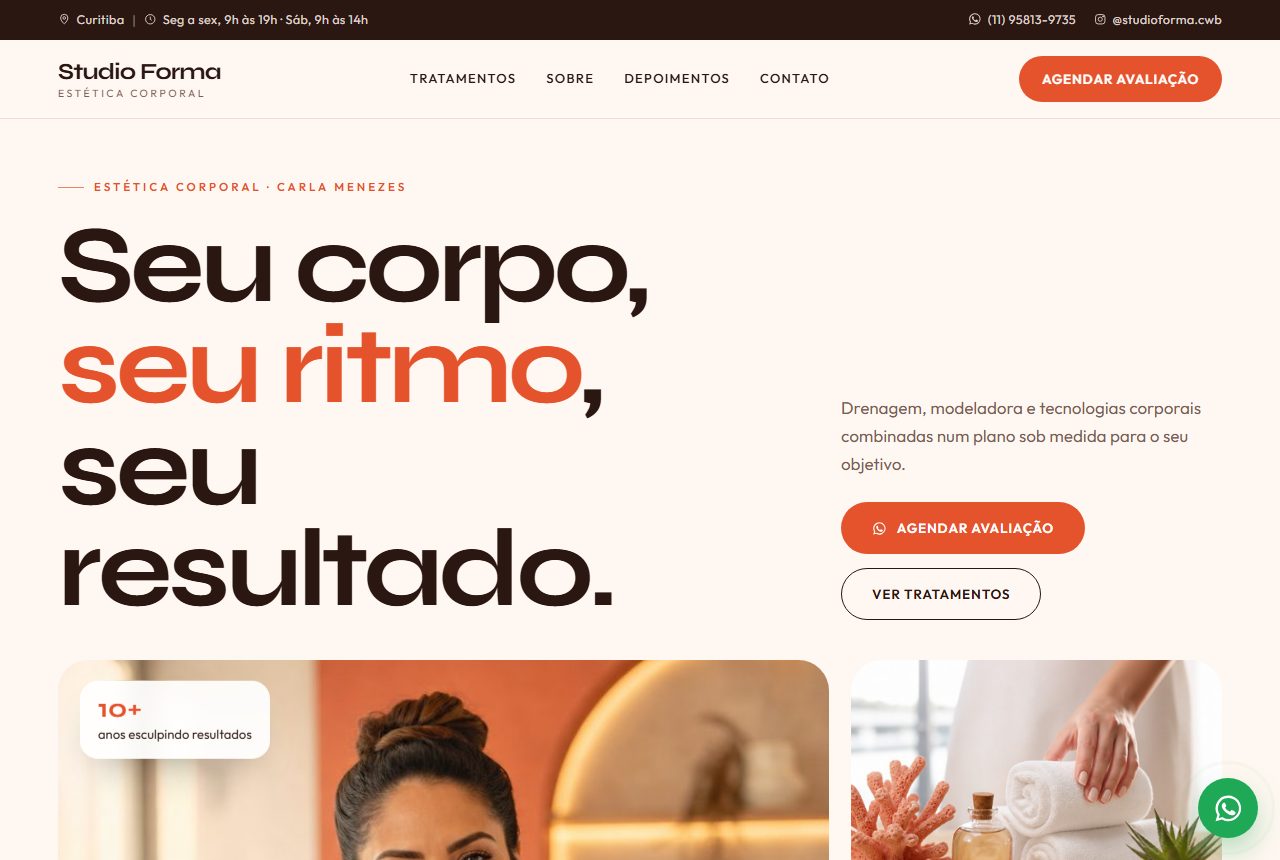 Prévia do site Modeladora