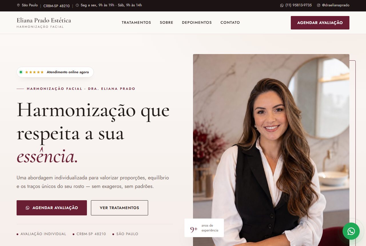 Prévia do site Hialurônico